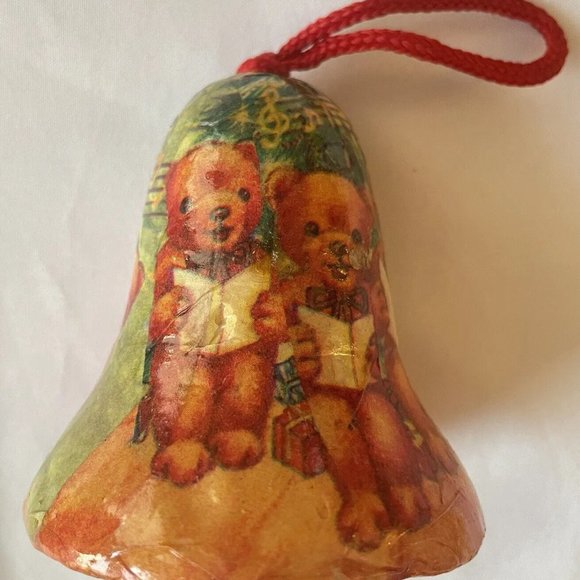 Vintage Victorian Old World Paper Mache Holiday Ornaments, set of 4 - Picture 8 of 13